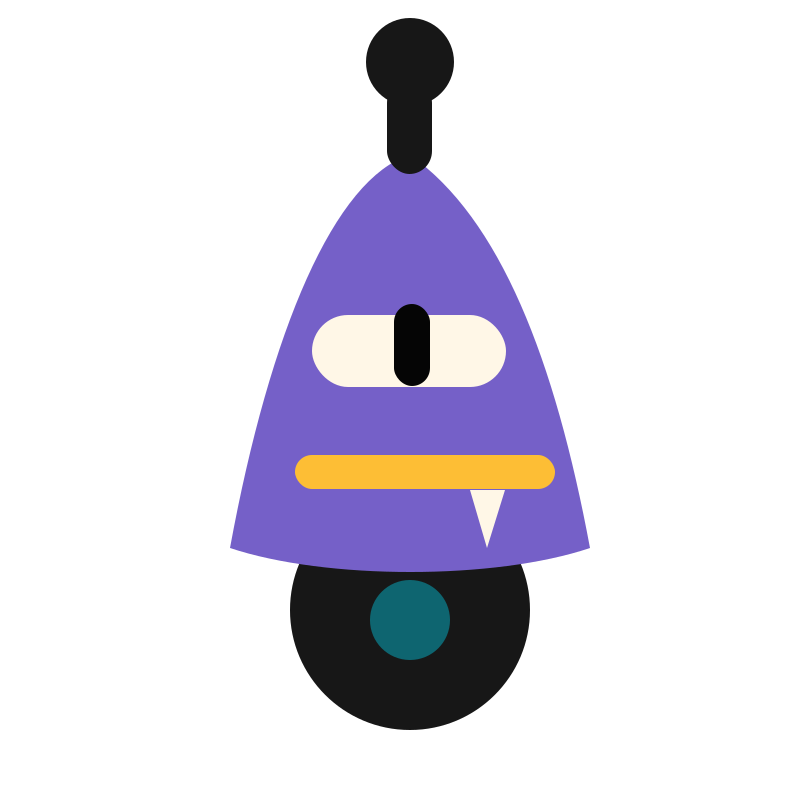 A purple triangle Hootie